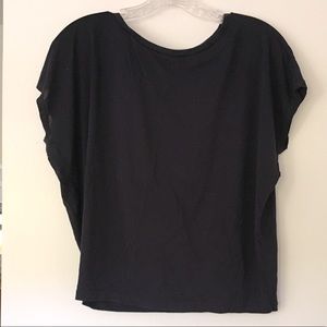 Uniqlo boxy drape navy t-shirt
